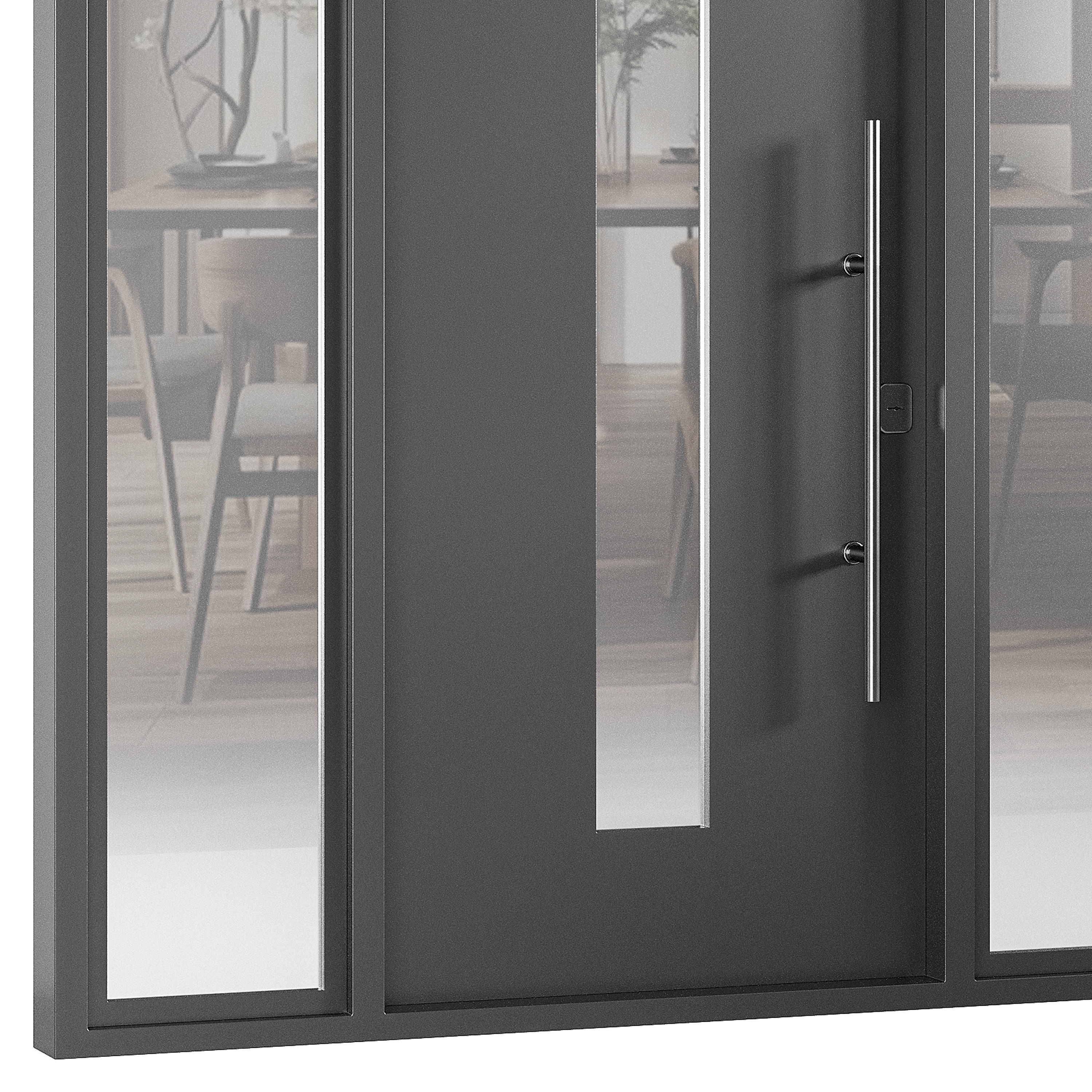 Modern entrance door 05 3D model_9