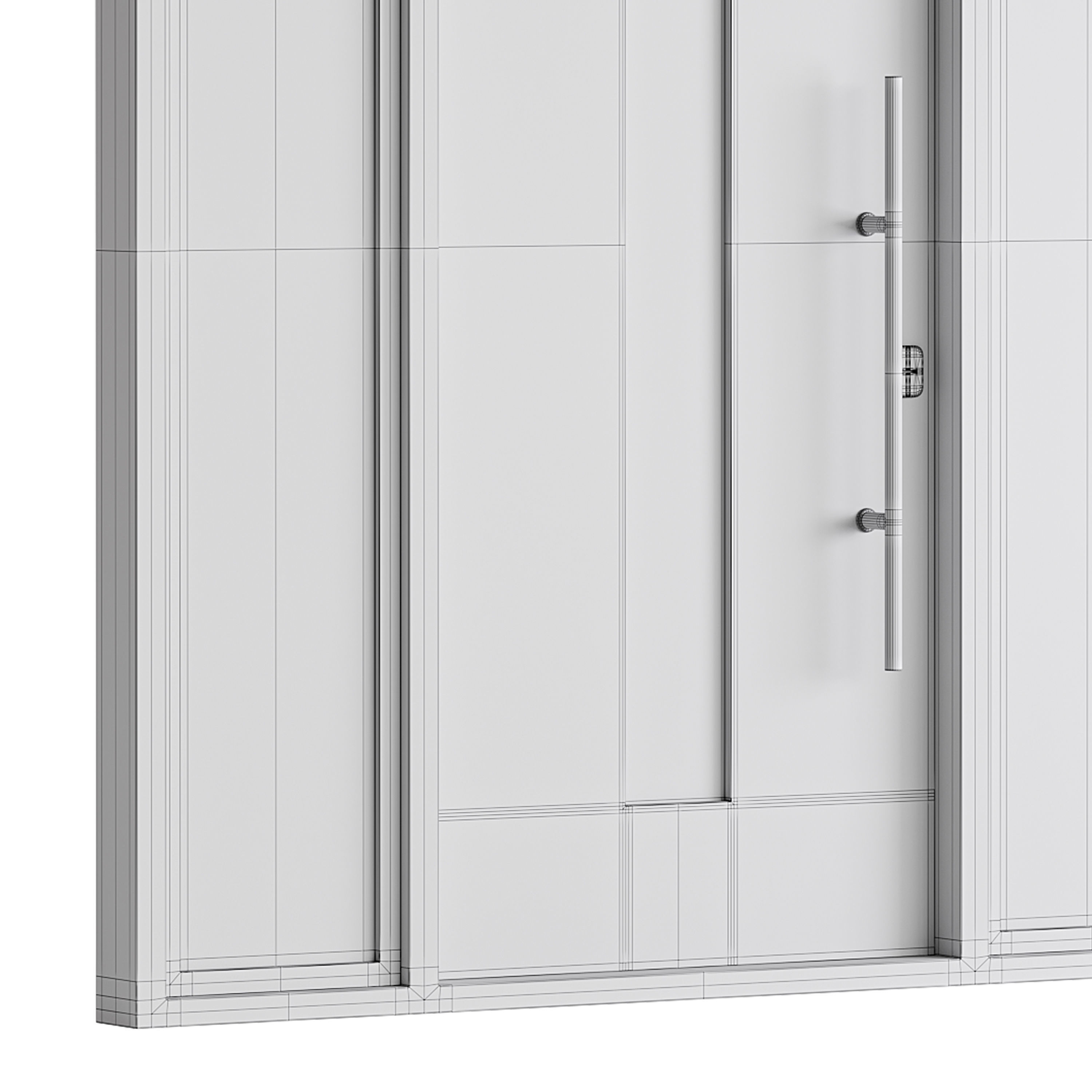 Modern entrance door 05 3D model_14