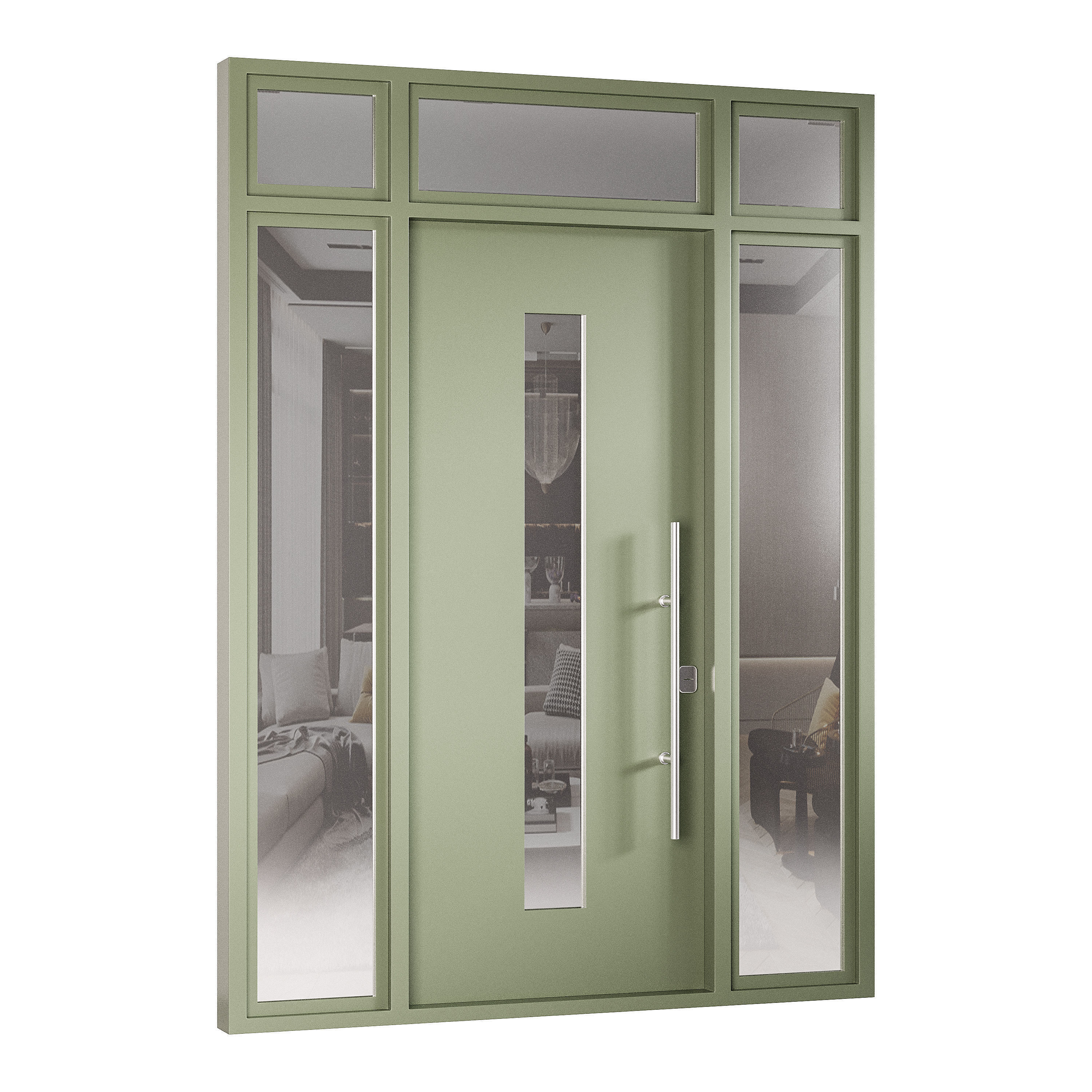 Modern entrance door 05 3D model_12