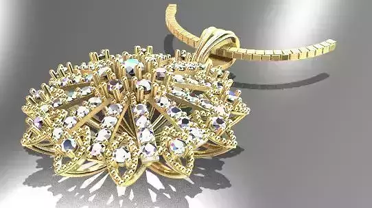 Diamond Pendant 3D model Texture