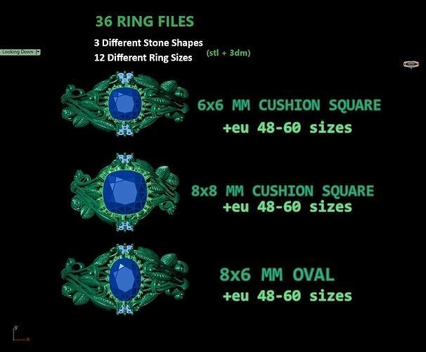 3 Stone Shapes EU 48-60 Sizes Women Rings Leaf Ring For Women 