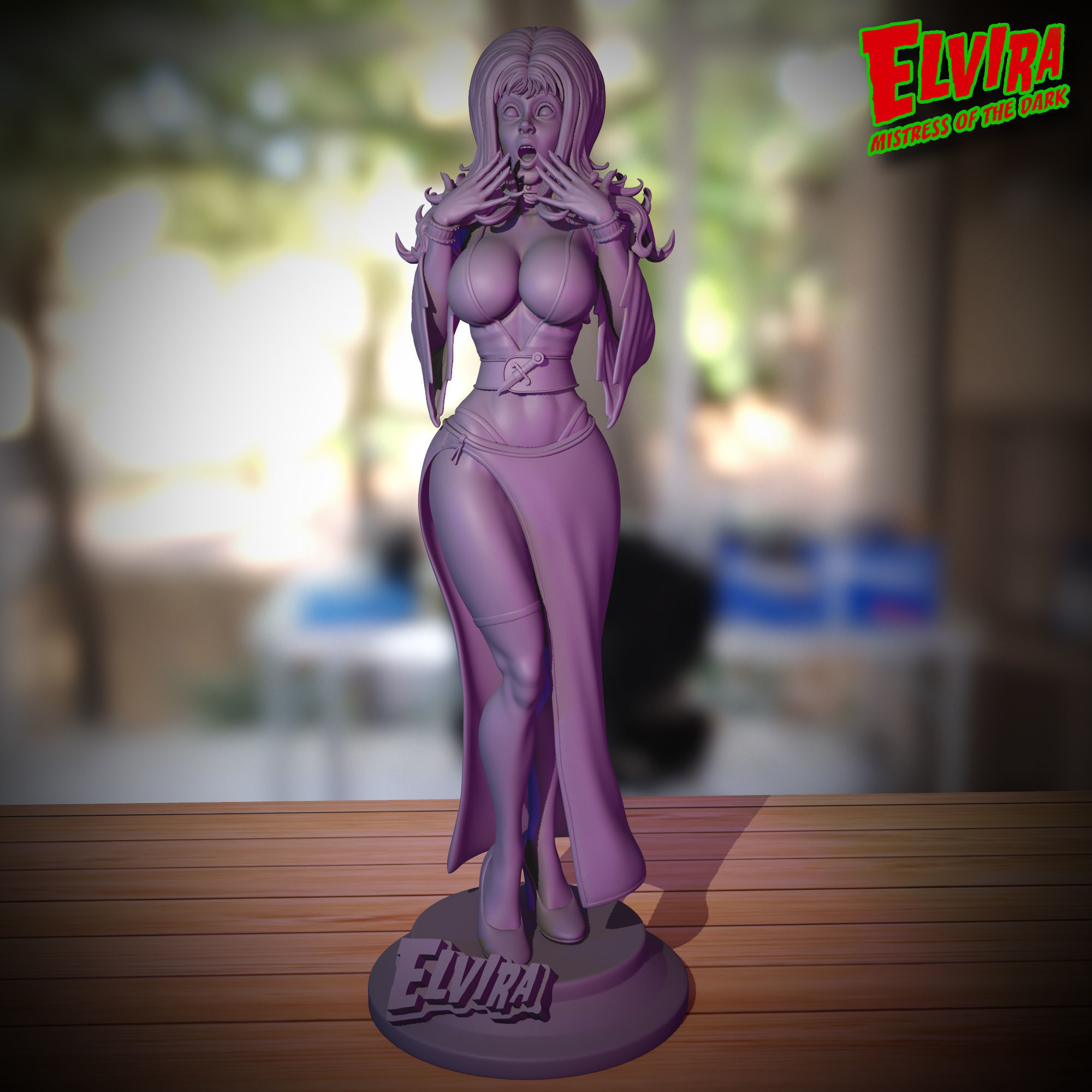 ELVIRA - SEMI REALISTIC  FAN ART 3D print model_6