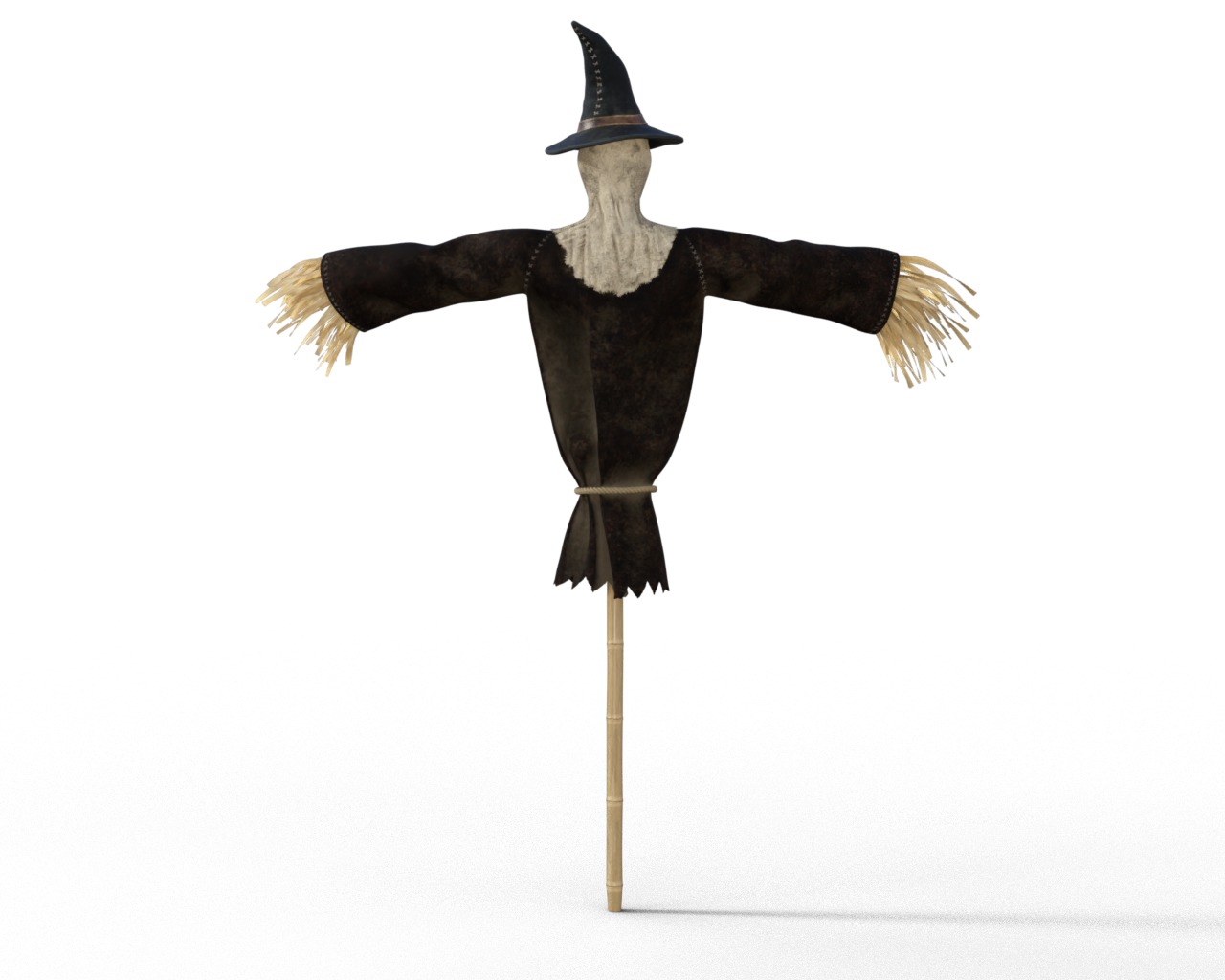 Scarecrow Halloween Low-poly 3D model_10