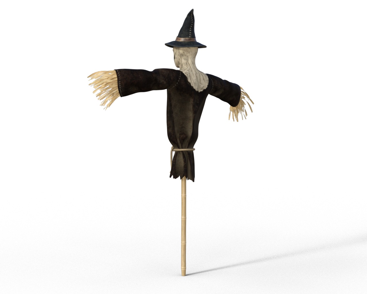Scarecrow Halloween Low-poly 3D model_12