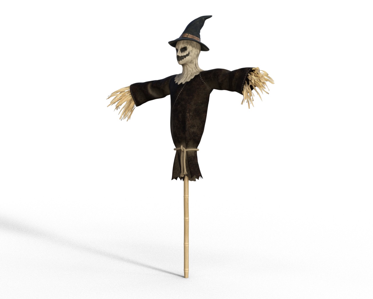 Scarecrow Halloween Low-poly 3D model_6