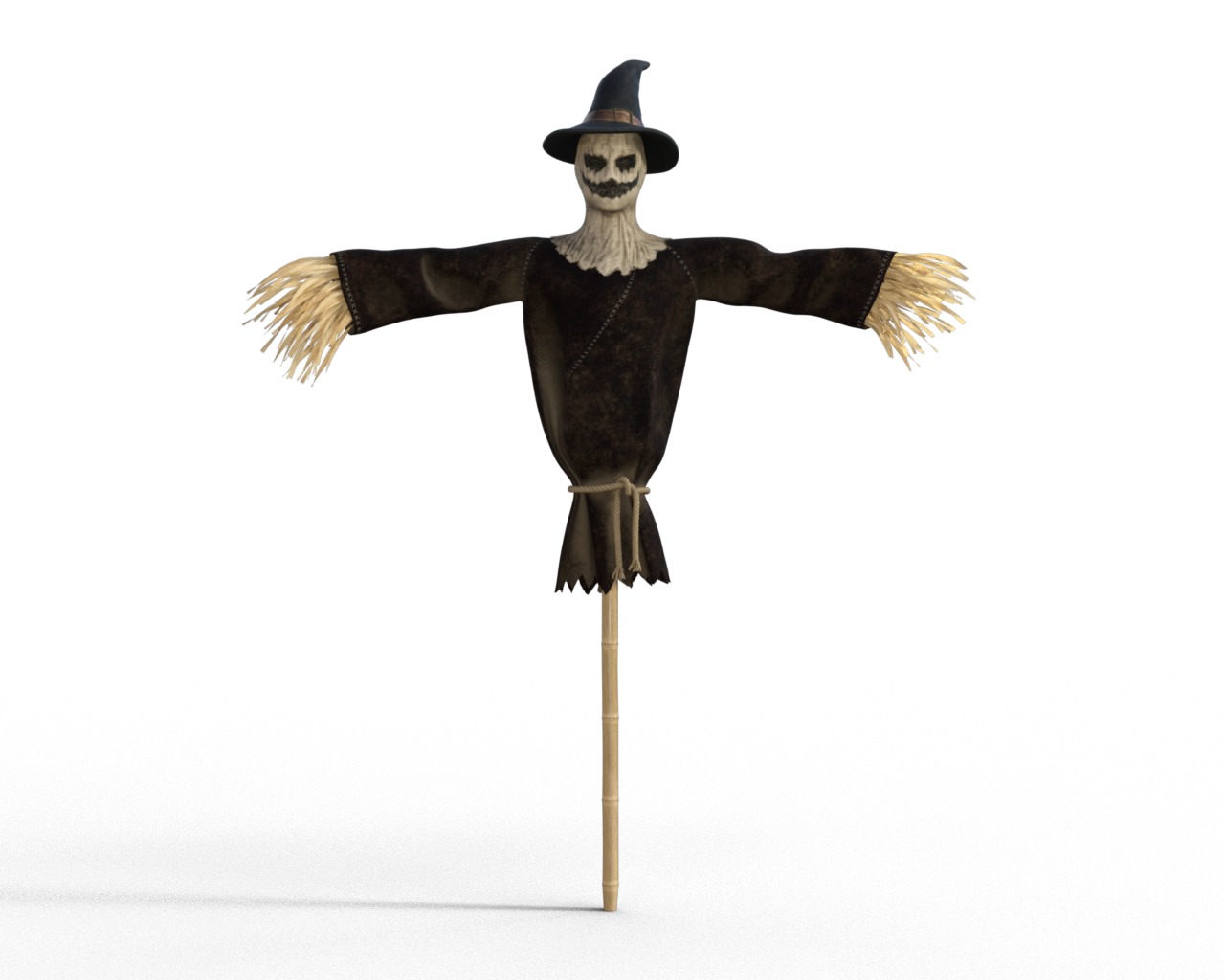 Scarecrow Halloween Low-poly 3D model_4