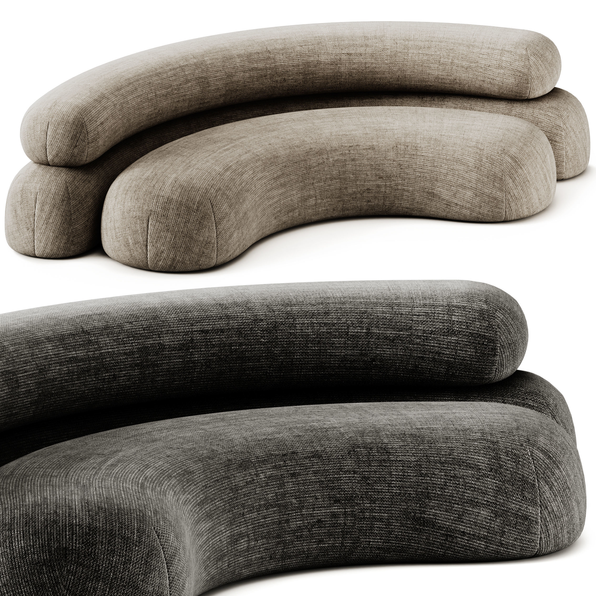 Adrenalina Nefelibata 4 2 Modular Sofa 3D model_3