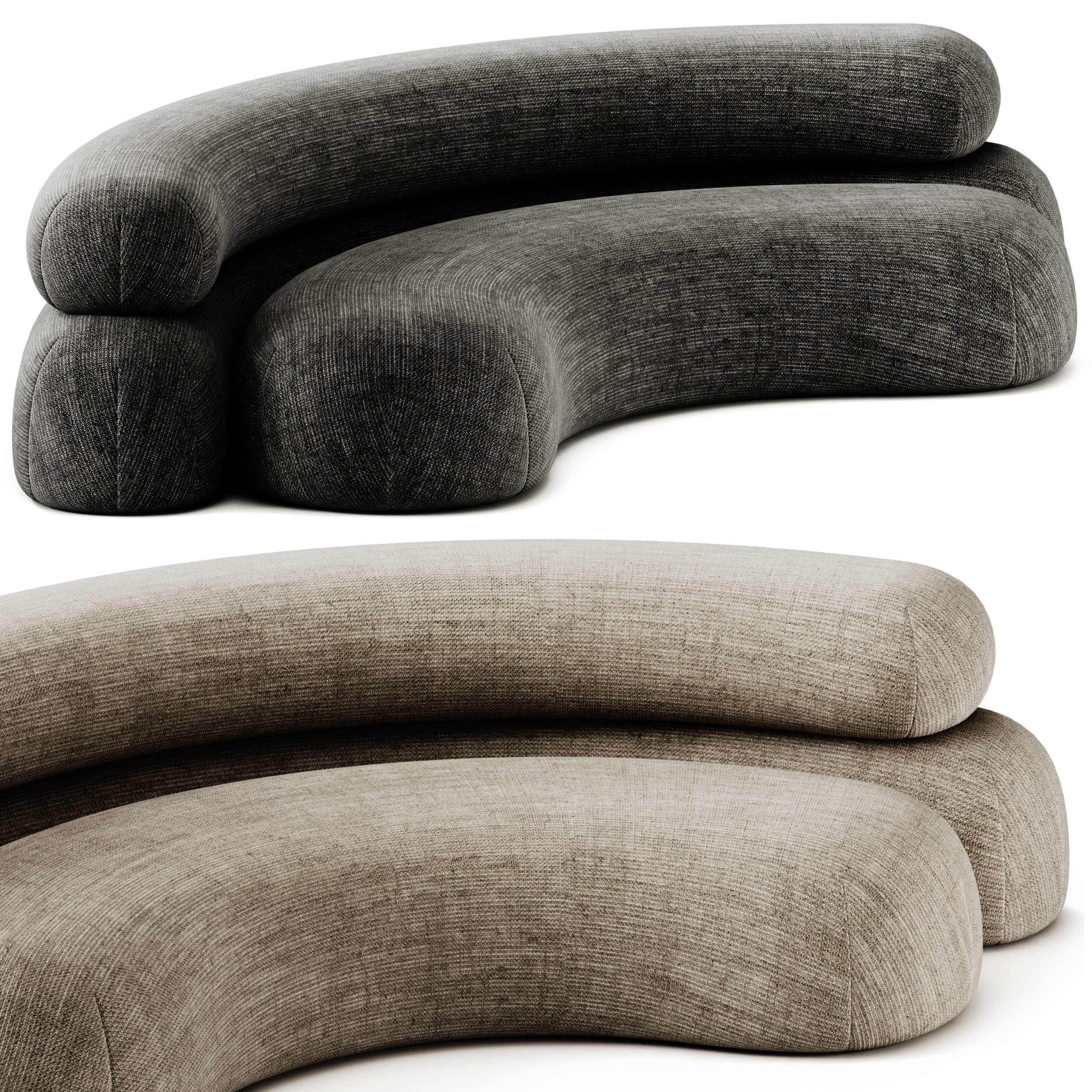 Adrenalina Nefelibata 4 2 Modular Sofa 3D model_4