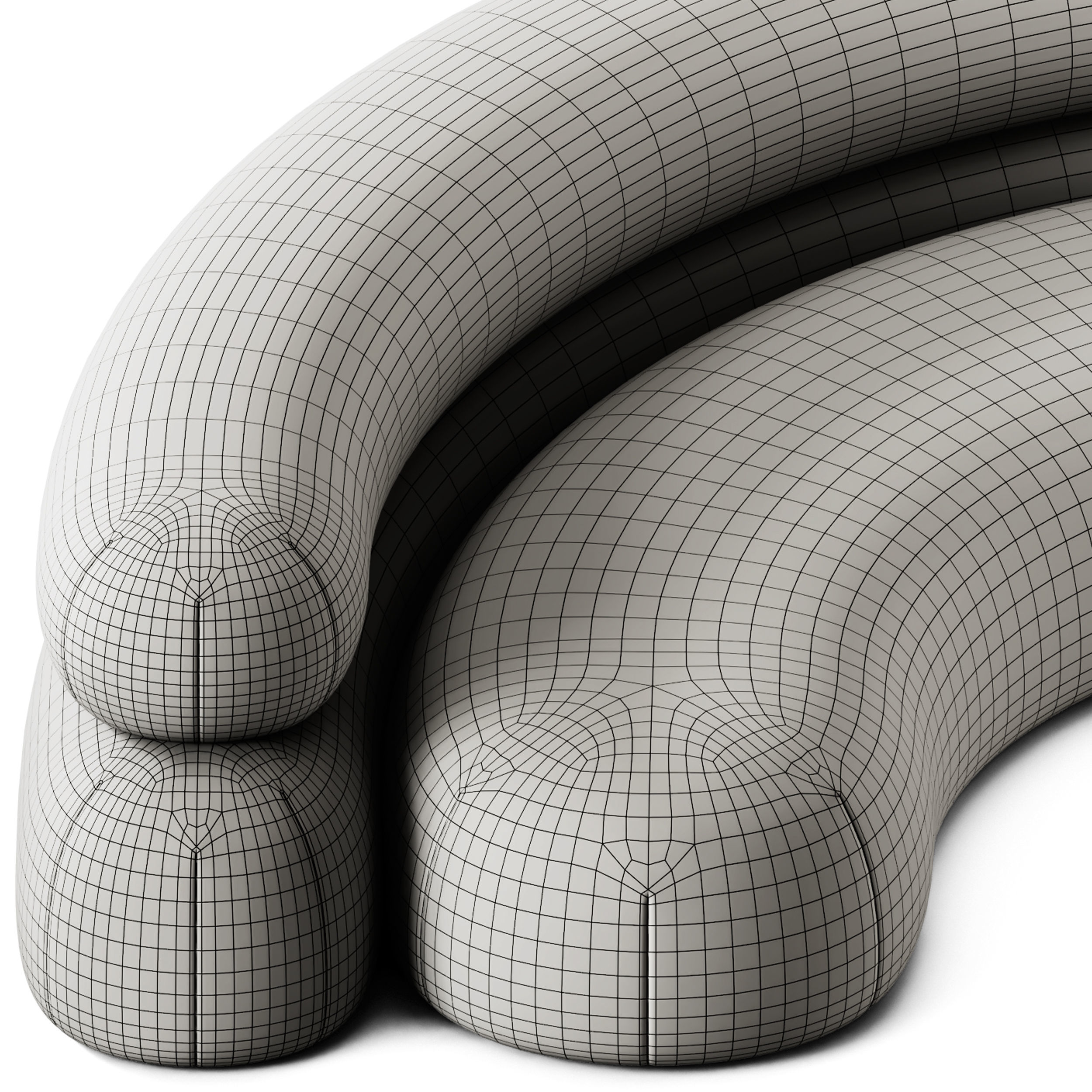 Adrenalina Nefelibata 4 2 Modular Sofa 3D model_7