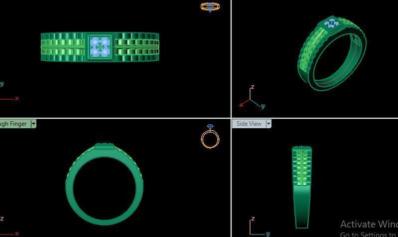 men wedding ring for daimonds 3D print model_13