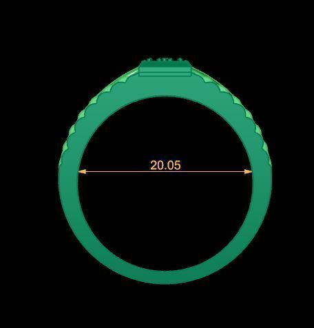 men wedding ring for daimonds 3D print model_15