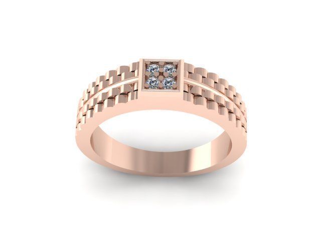 men wedding ring for daimonds 3D print model_8