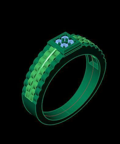 men wedding ring for daimonds 3D print model_9
