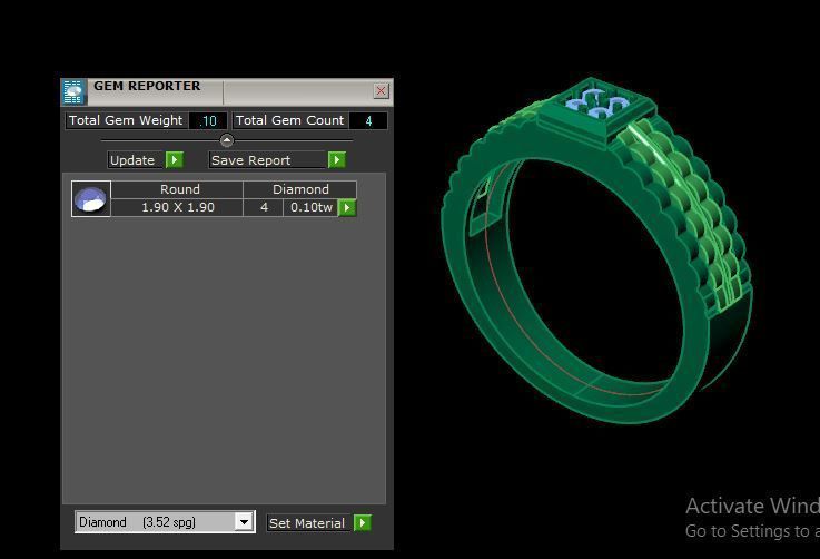 men wedding ring for daimonds 3D print model_17