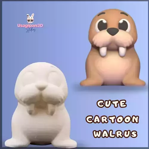 Cute Cartoon Walrus