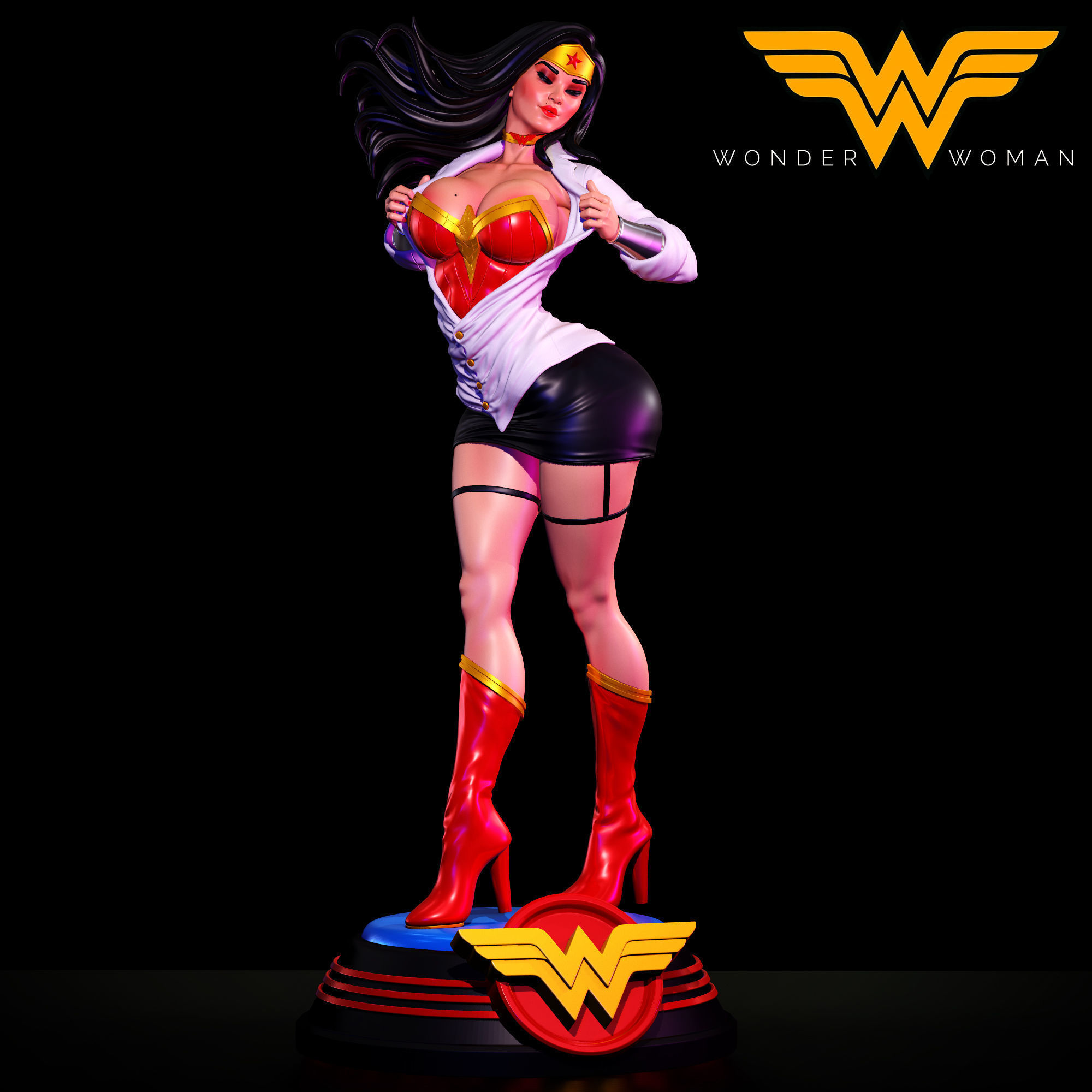 WONDER WOMAN - SEMI REALISTIC FAN ART 3D print model_4