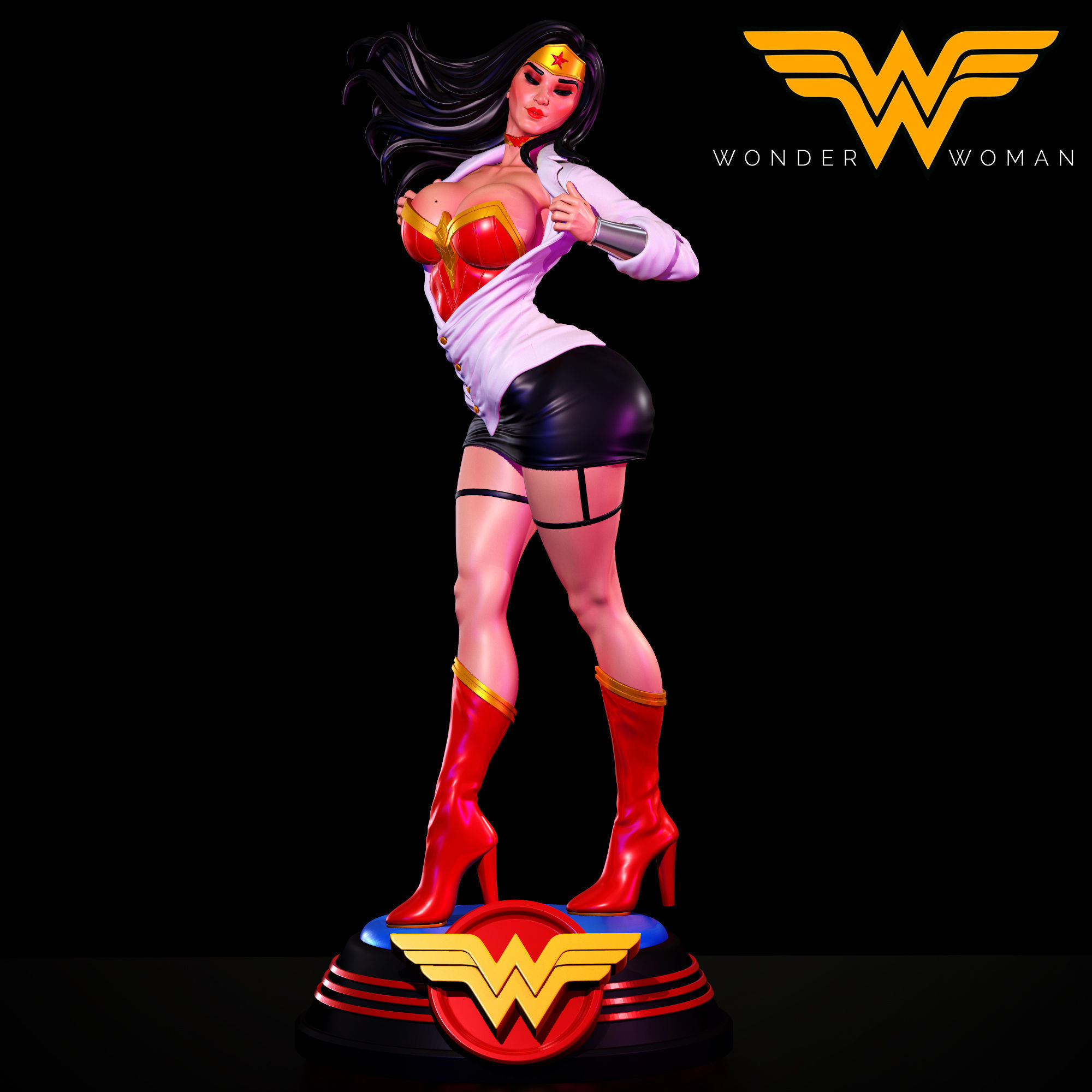 WONDER WOMAN - SEMI REALISTIC FAN ART 3D print model_2