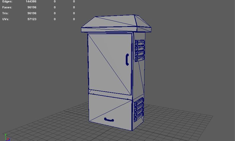 old electric box 3D model_12