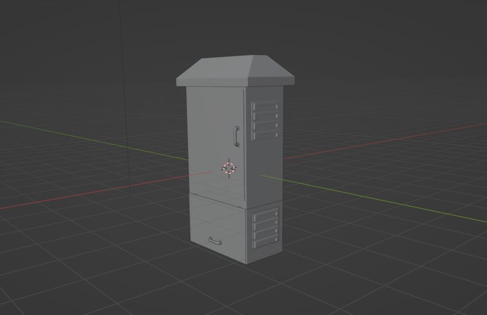 old electric box 3D model_7