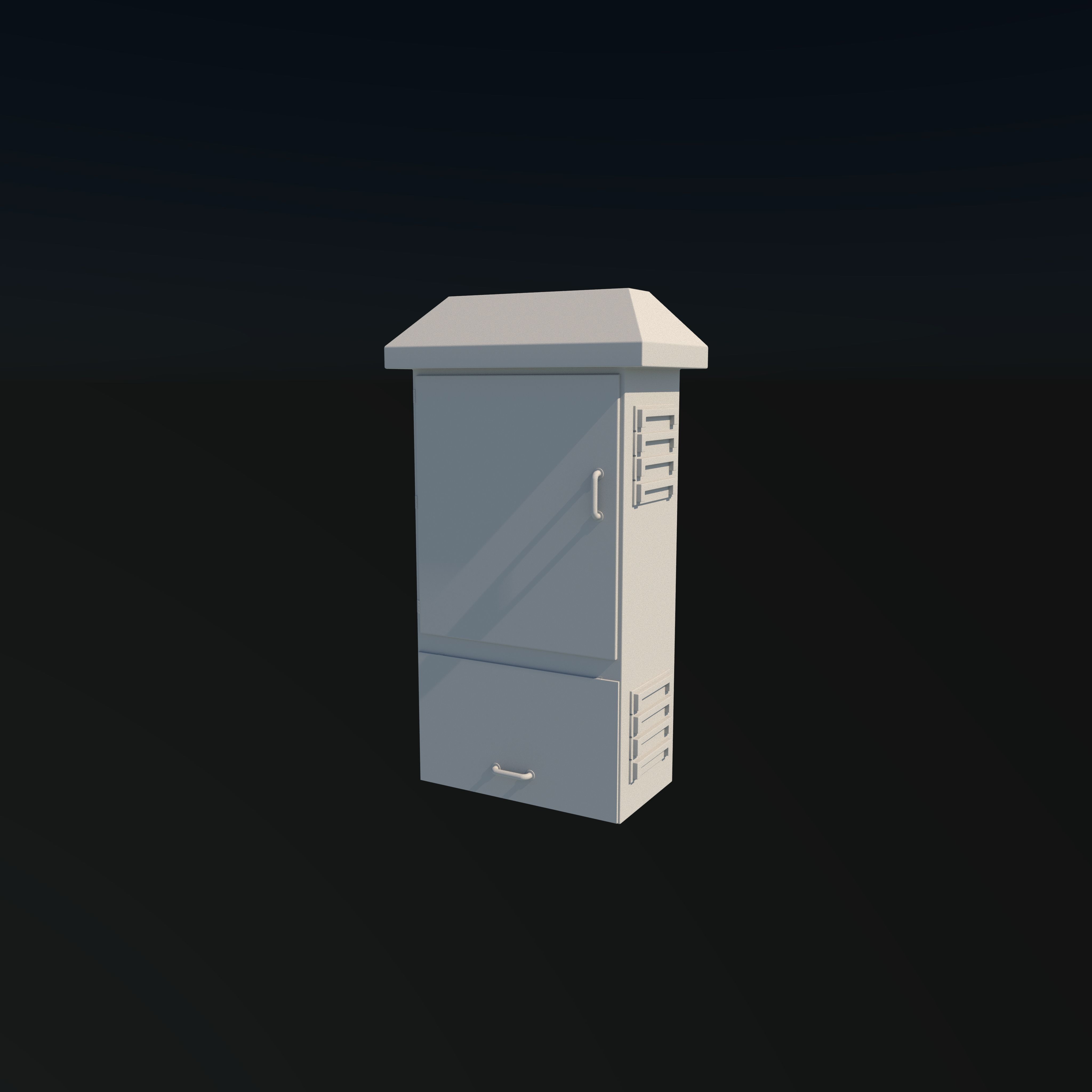 old electric box 3D model_8