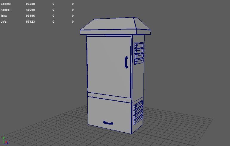 old electric box 3D model_13
