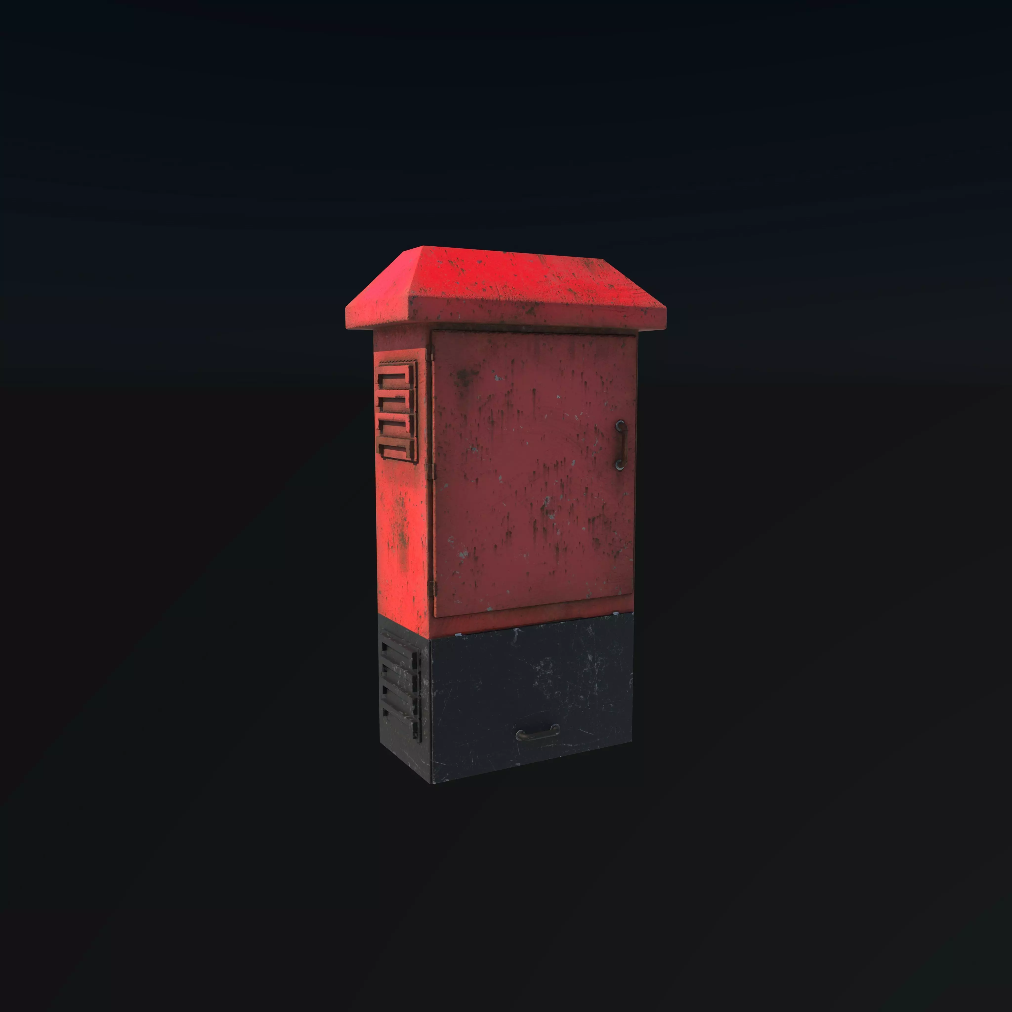 old electric box 3D model_0
