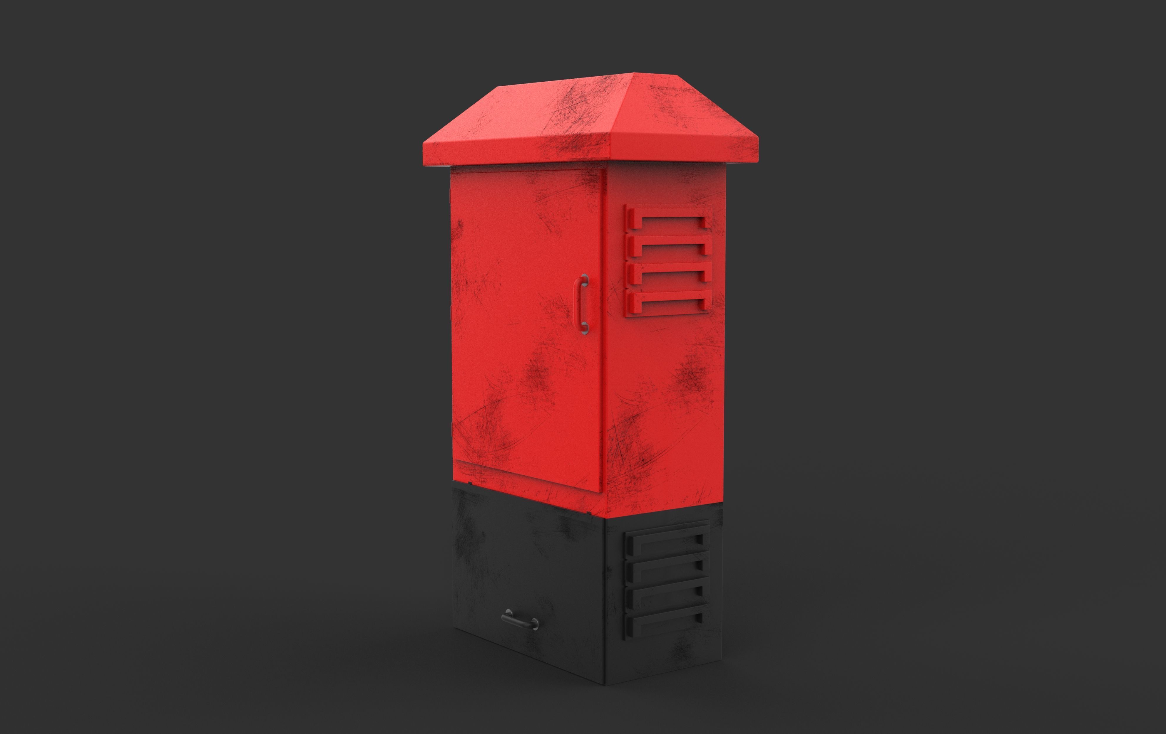 old electric box 3D model_11