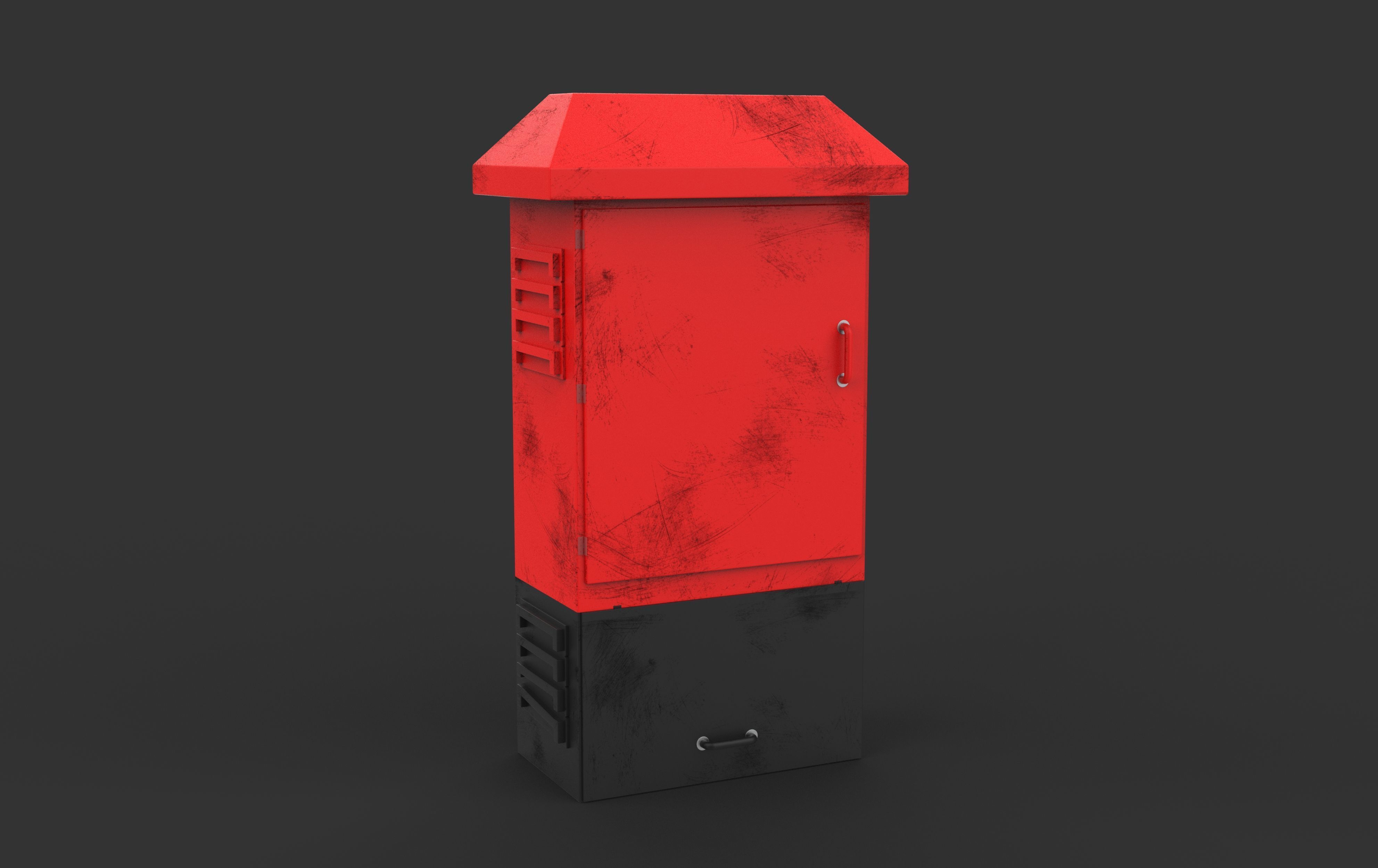 old electric box 3D model_9