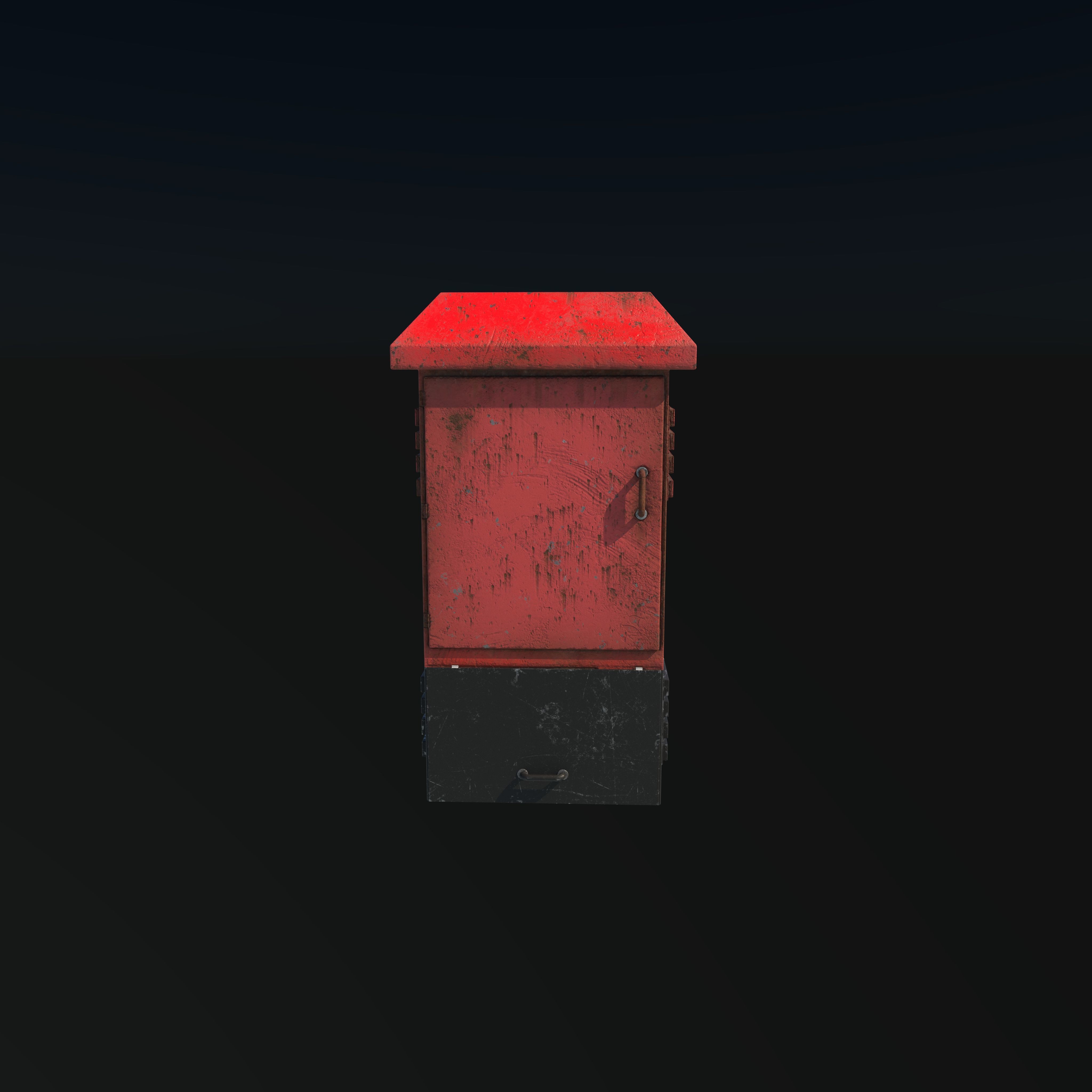 old electric box 3D model_10