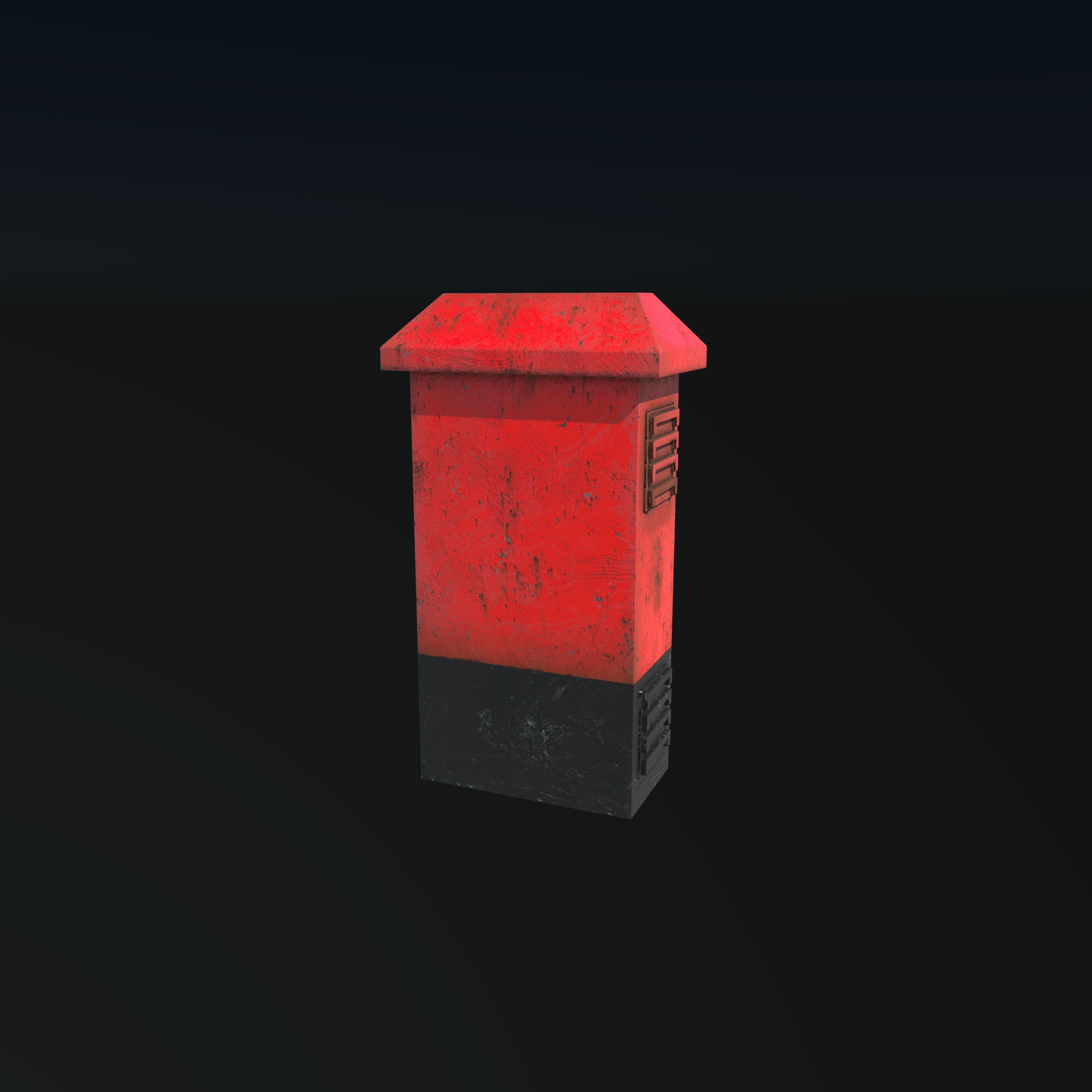 old electric box 3D model_6