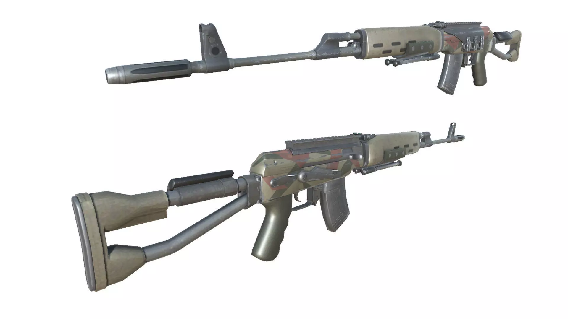 48-Dragunov-gun model 3d game ready model Low-poly 3D model Low-poly 3D model_0