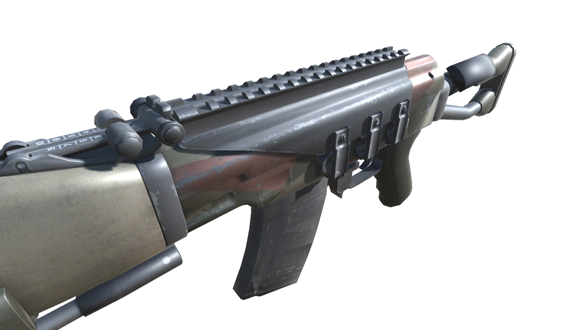 48-Dragunov-gun model 3d game ready model Low-poly 3D model Low-poly 3D model_14