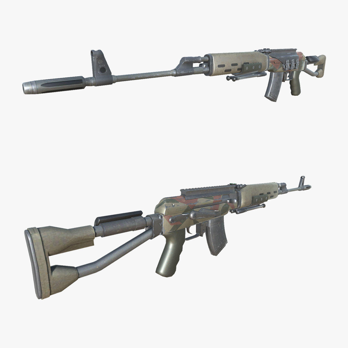 48-Dragunov-gun model 3d game ready model Low-poly 3D model Low-poly 3D model_23