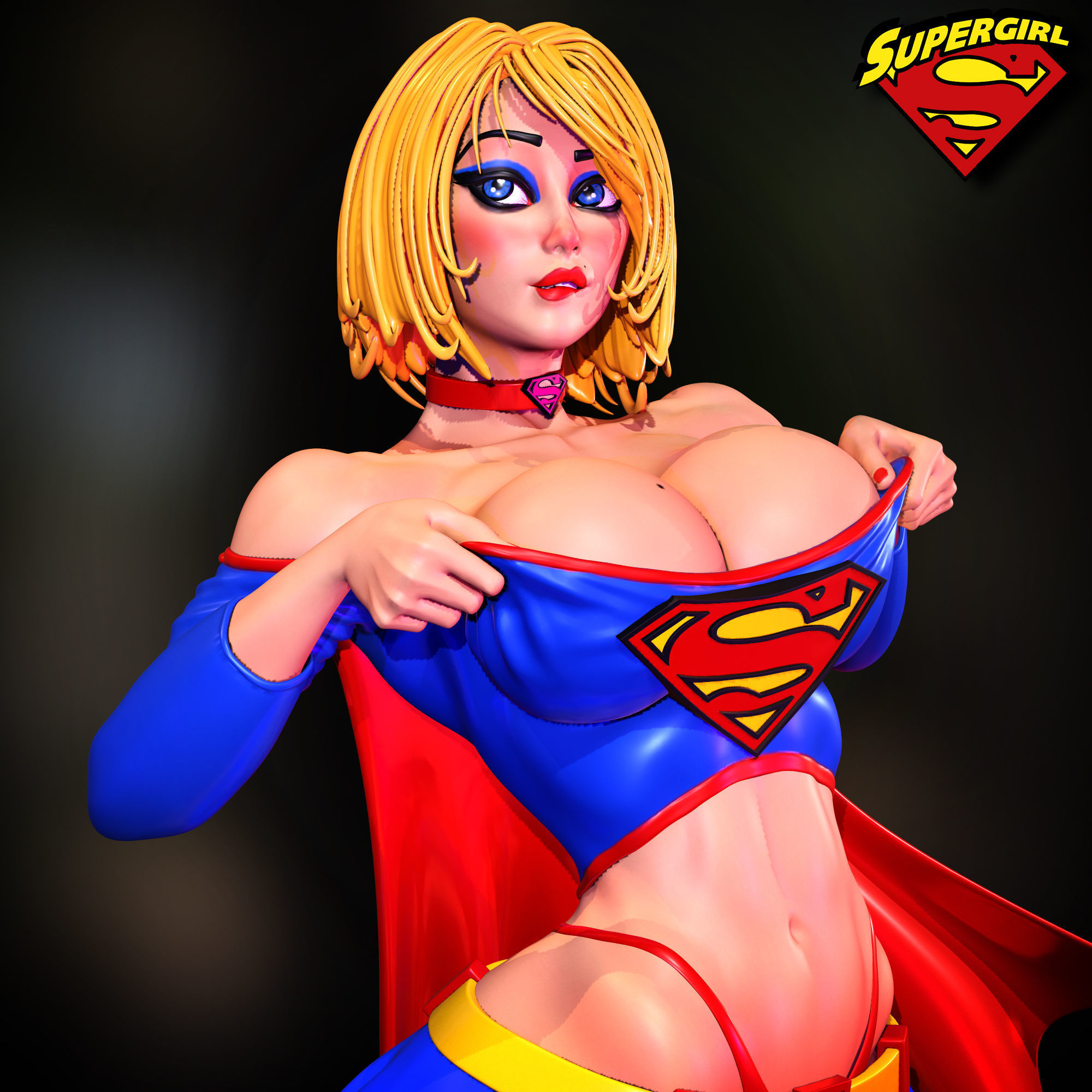 SUPER GIRL - STYLISED FAN ART 3D print model_1