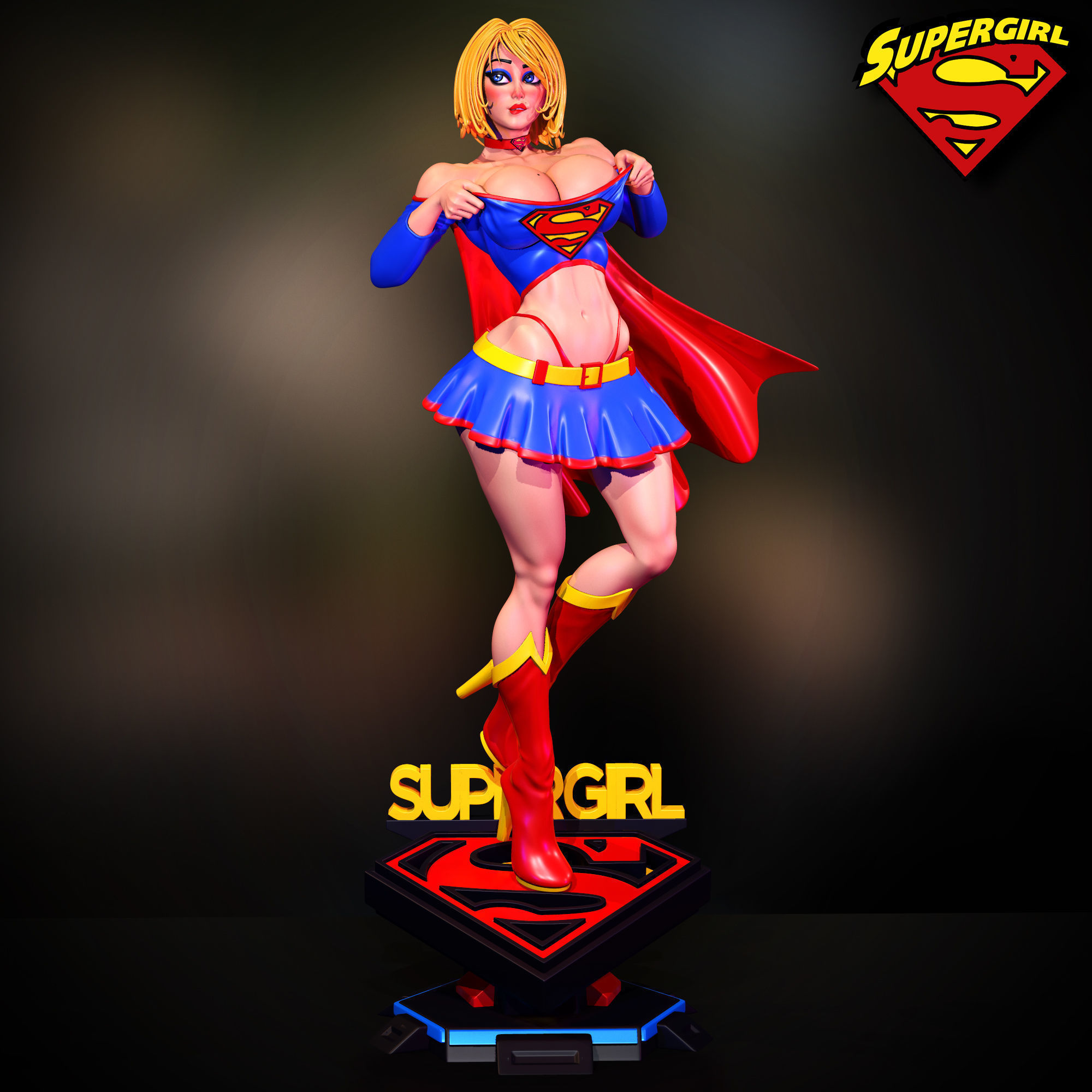 SUPER GIRL - STYLISED FAN ART 3D print model_2