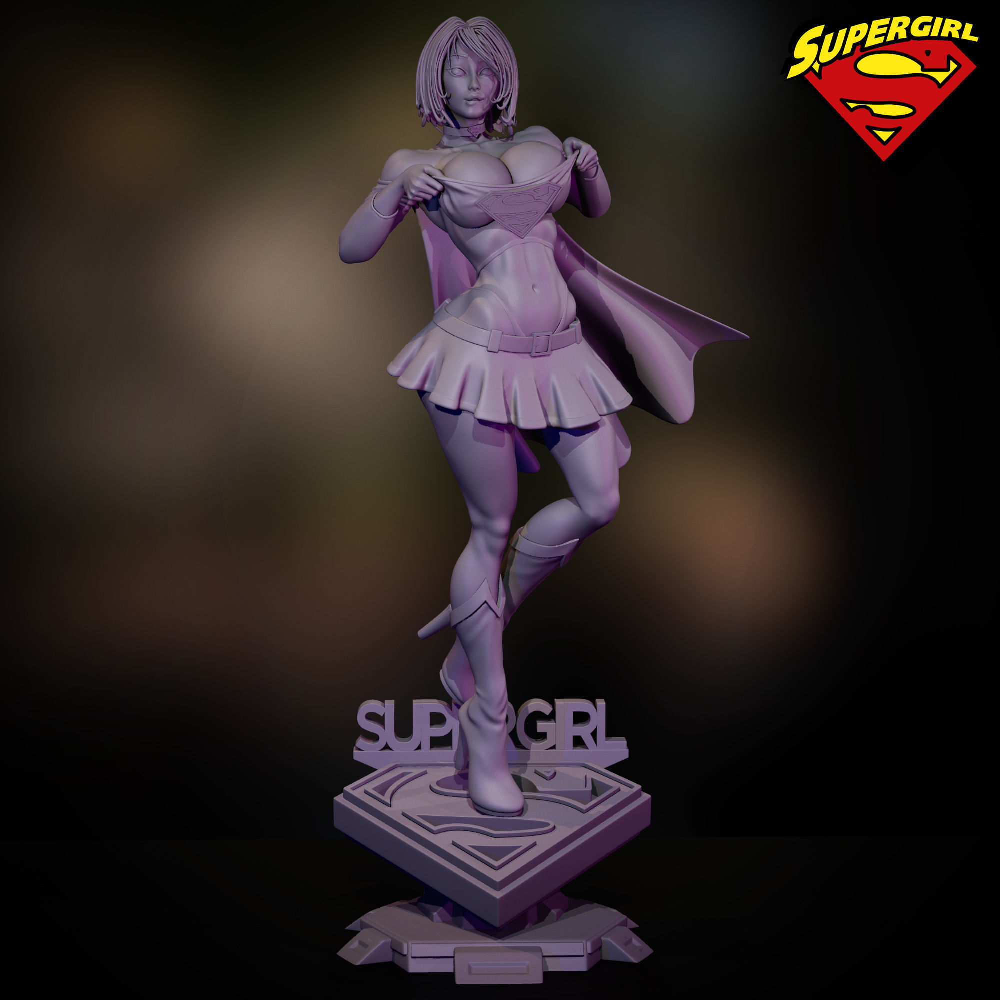 SUPER GIRL - STYLISED FAN ART 3D print model_5