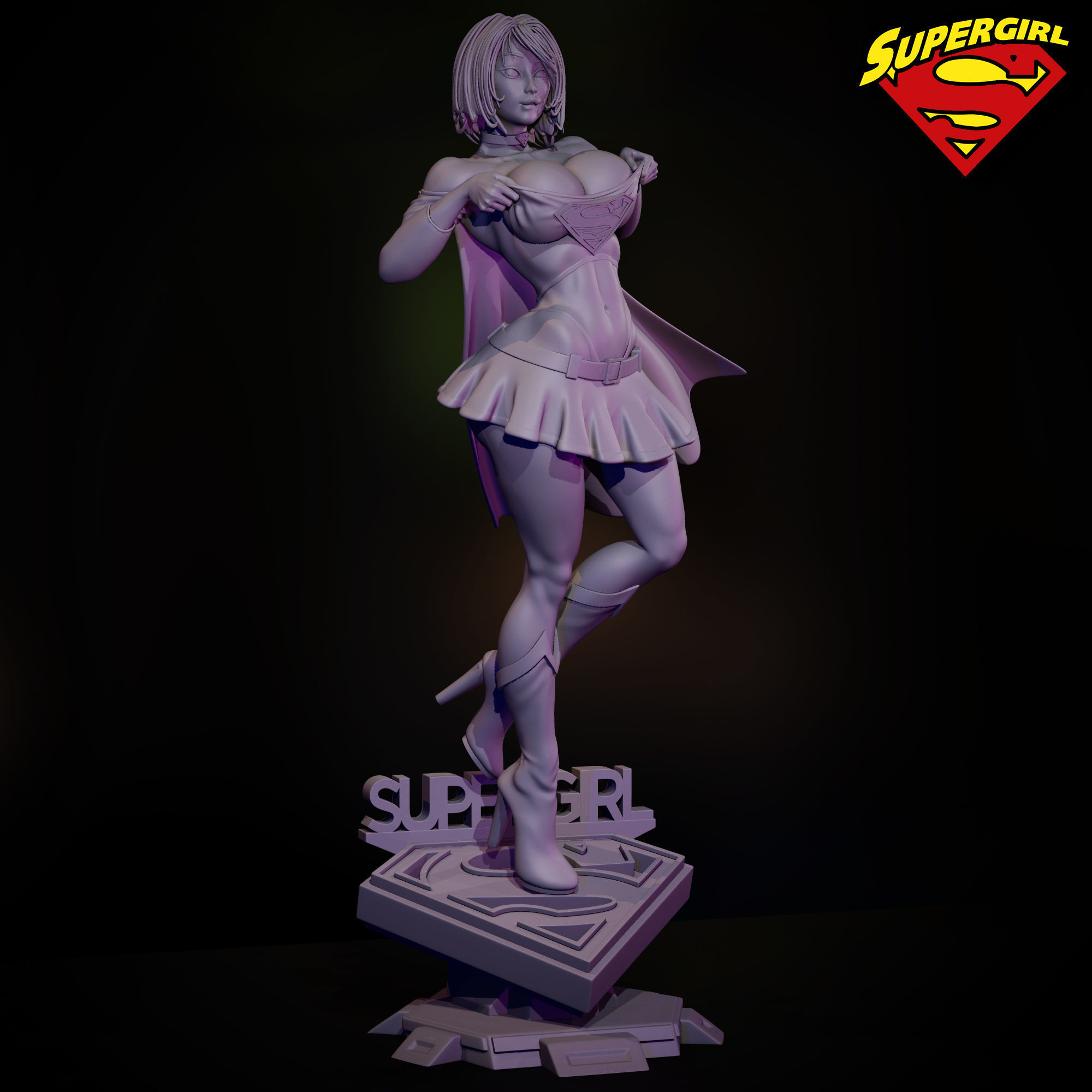 SUPER GIRL - STYLISED FAN ART 3D print model_6