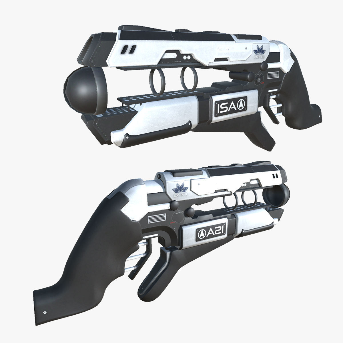 50-EnergyGun-gun model 3d game ready model Low-poly 3D model Low-poly 3D model_25