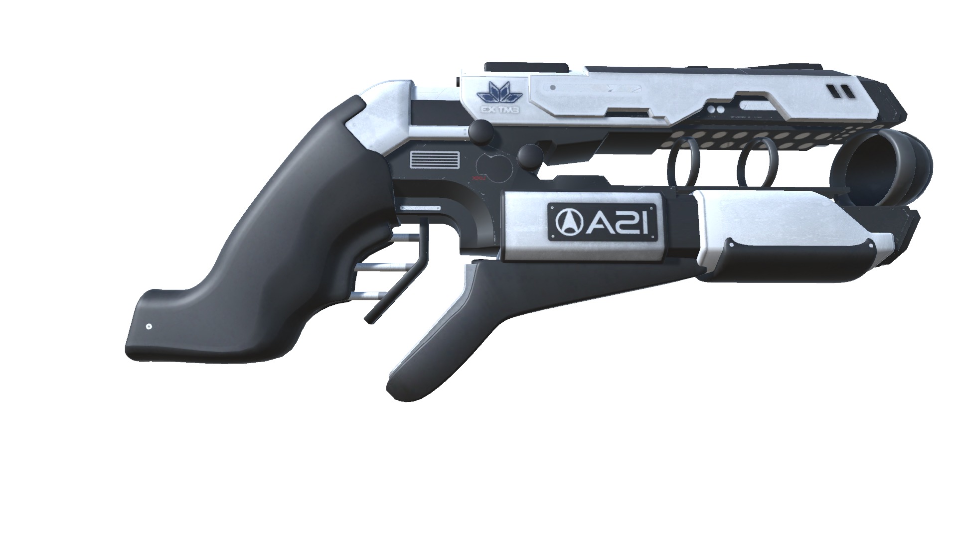 50-EnergyGun-gun model 3d game ready model Low-poly 3D model Low-poly 3D model_8