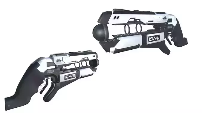 50-EnergyGun-gun model 3d game ready model Low-poly 3D model