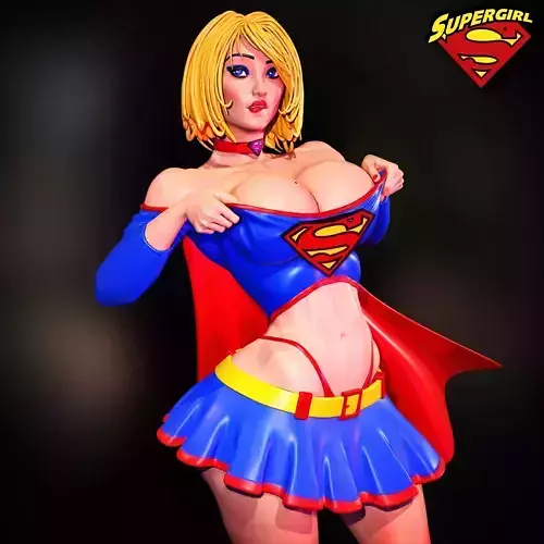 SUPER GIRL - SEMI REALISTIC  FAN ART