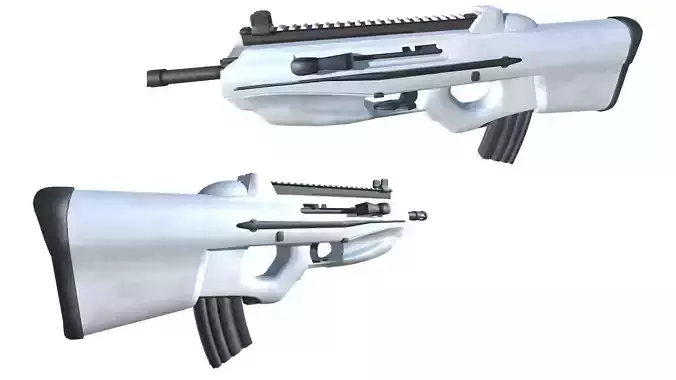 51-F2000-gun model 3d game ready model Low-poly 3D model