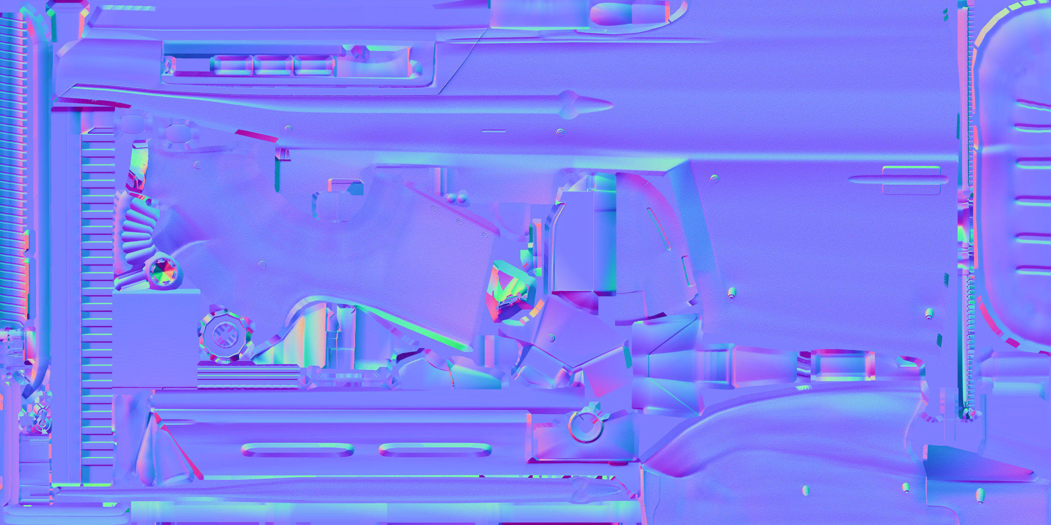 51-F2000-gun model 3d game ready model Low-poly 3D model Low-poly 3D model_24