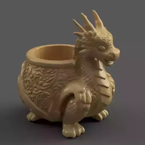 dragon planter - vase - garden urn - candy dish -candle holder 1