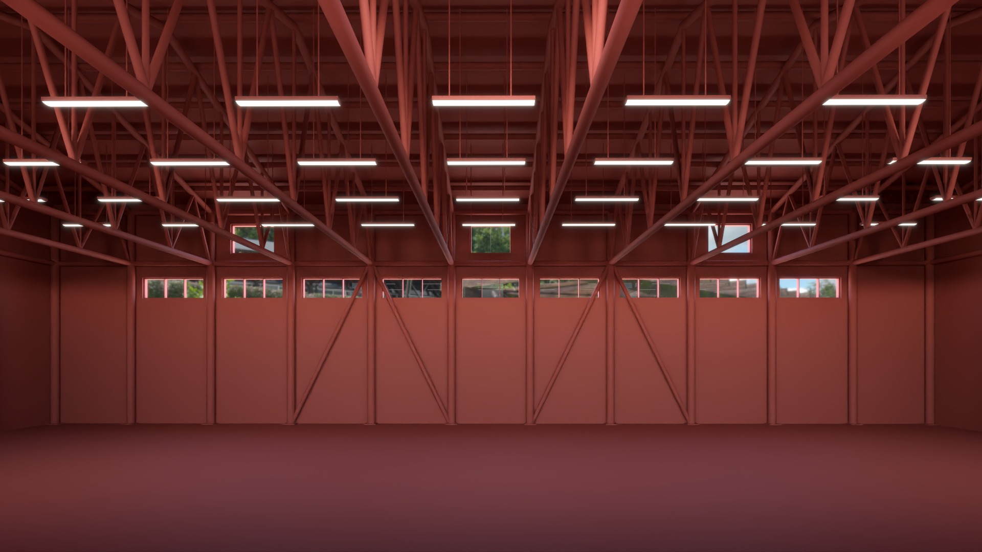 Hangar - Warehouse interior 02 Low-poly 3D model_20