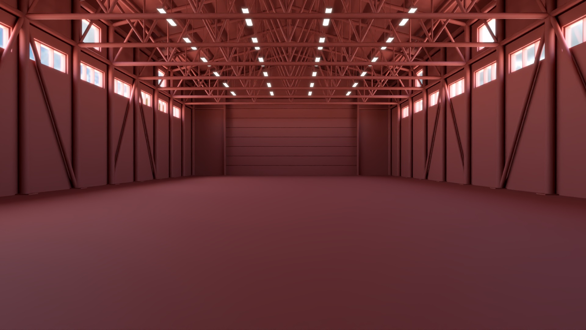 Hangar - Warehouse interior 02 Low-poly 3D model_15