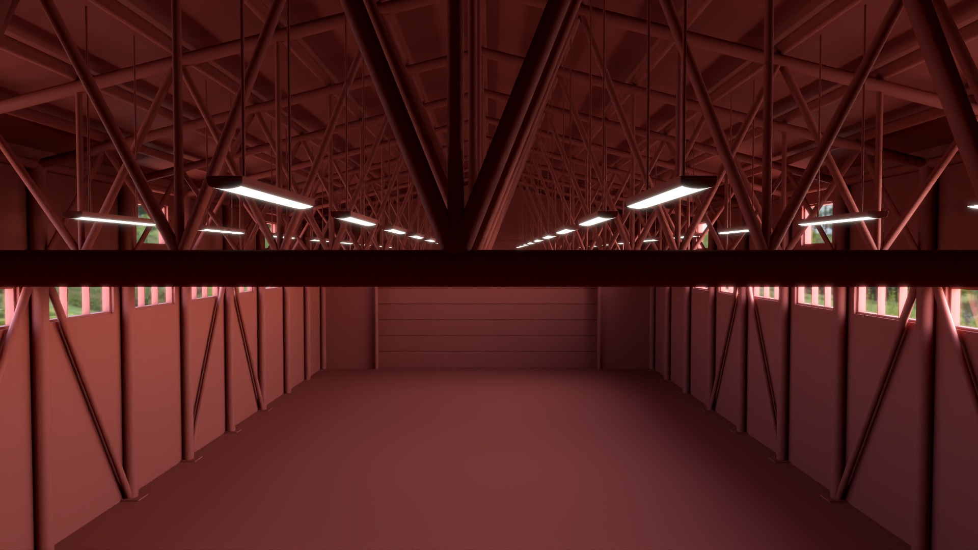Hangar - Warehouse interior 02 Low-poly 3D model_18