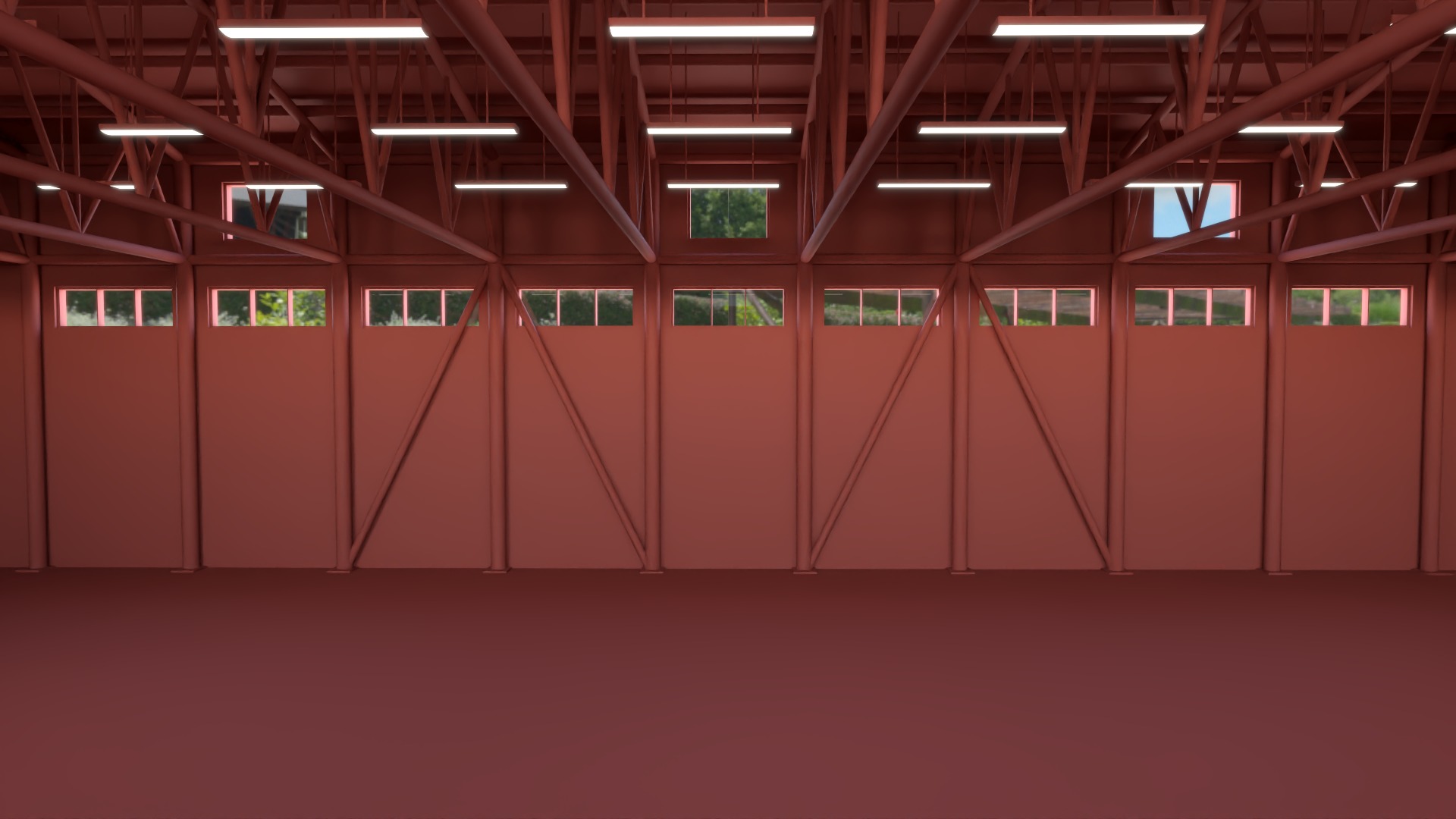 Hangar - Warehouse interior 02 Low-poly 3D model_19