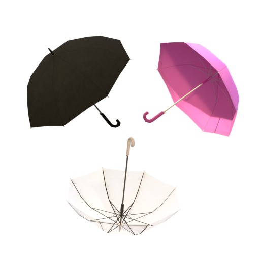 umbrella cane Low-poly 3D model_4