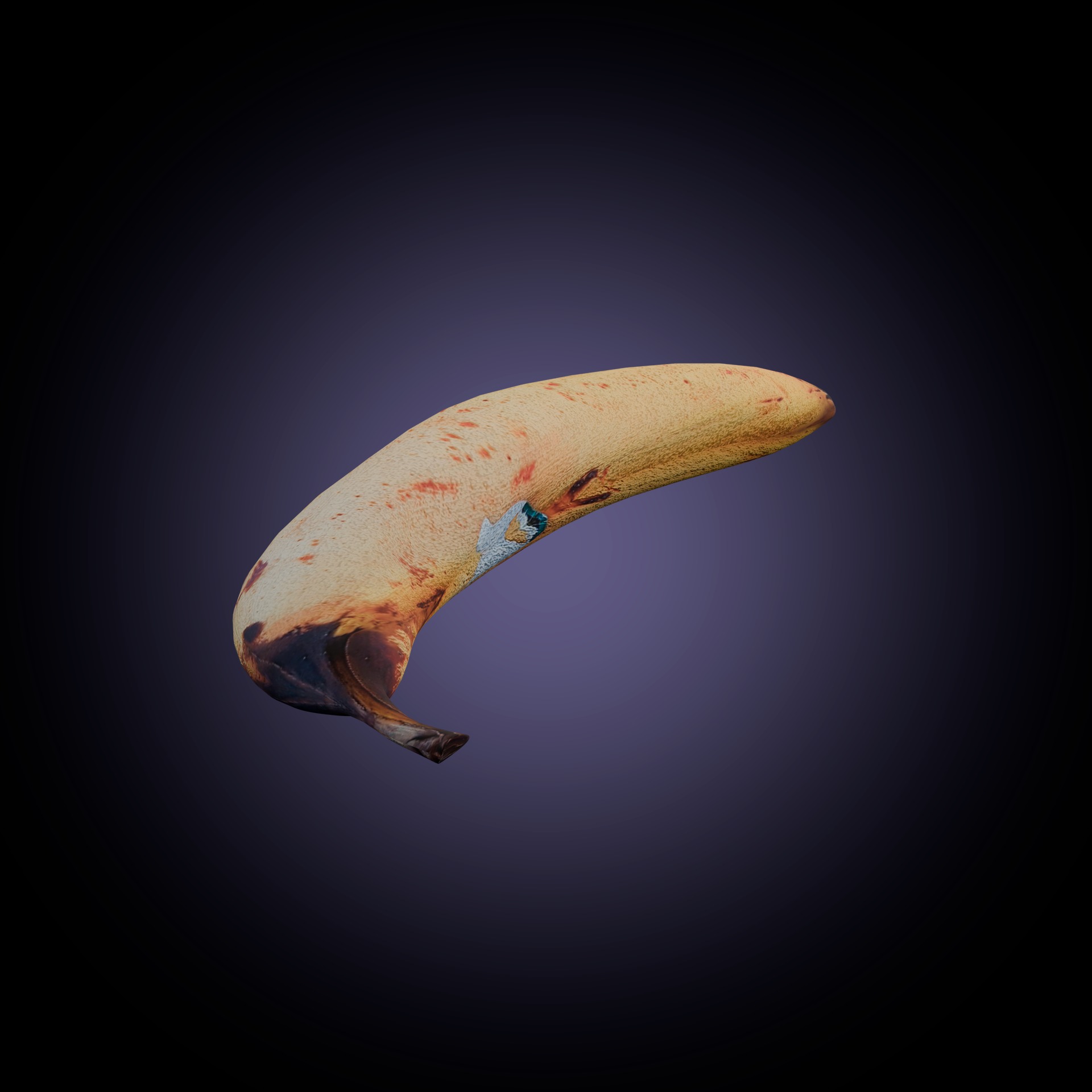 Banana Low-poly 3D model_1